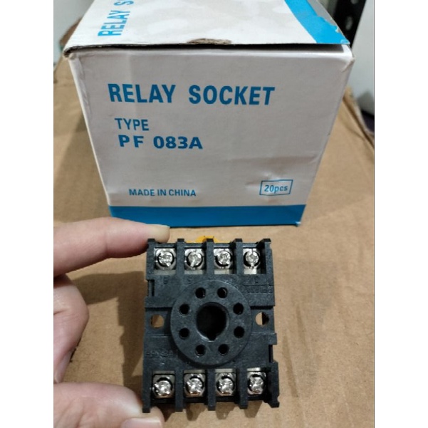 Jual soket relay bulat ac 220v 8pin , socket relay ac 220v 8pin bulat ...