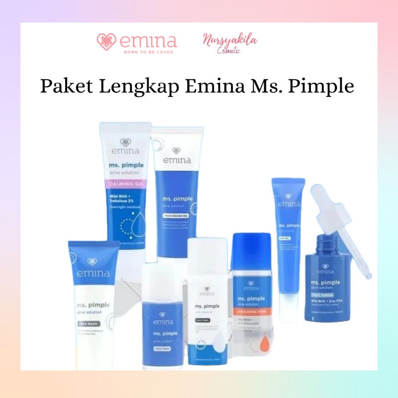 Jual Emina Ms. Pimple Acne Solution Paket Lengkap Perawatan Wajah