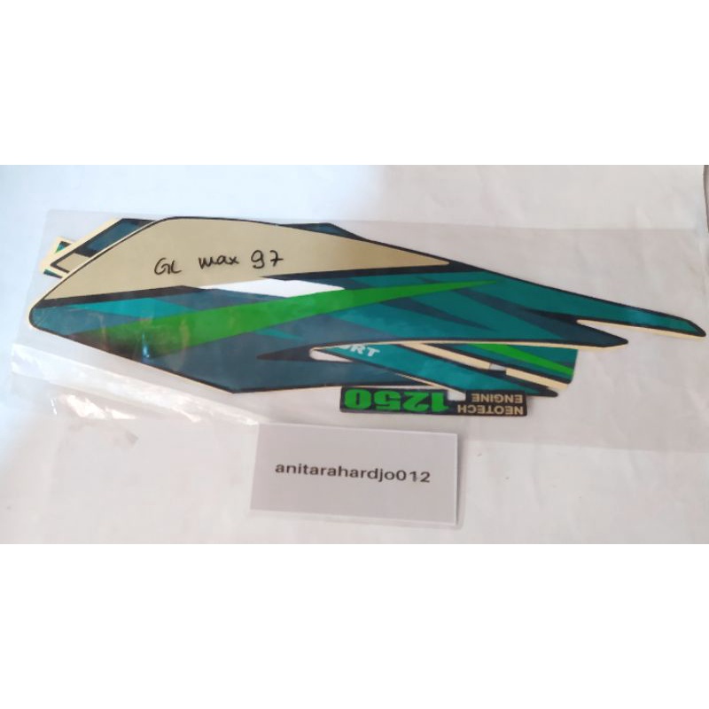 Jual Striping Body Honda GL MAX Tahun 1997 (Hijau Kuning Emas) | Shopee ...