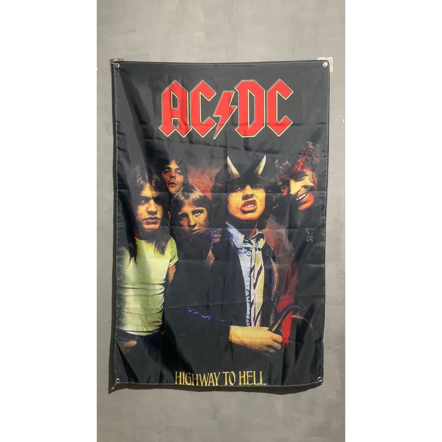 Jual Bendera/Flag/Poster/Miniflag Kain Band ACDC | Shopee Indonesia