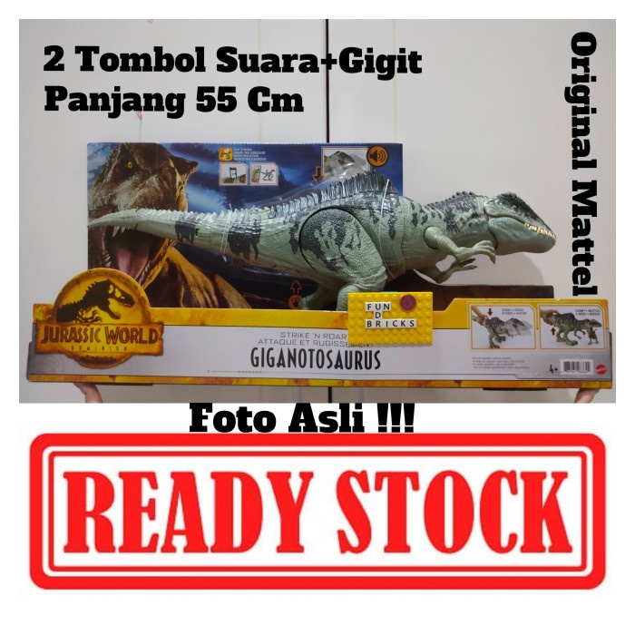 Jual Mattel Jurassic World Dominion Strike N Roar Giganotosaurus Original Shopee Indonesia