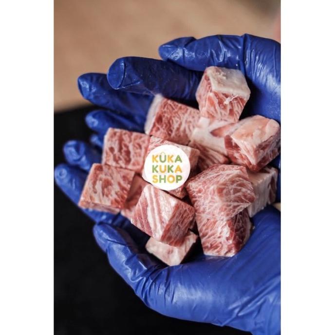 Jual Loy011- Daging Sapi Beef Wagyu Saikoro Cubes Pack 1 Kg 100 Halal ...