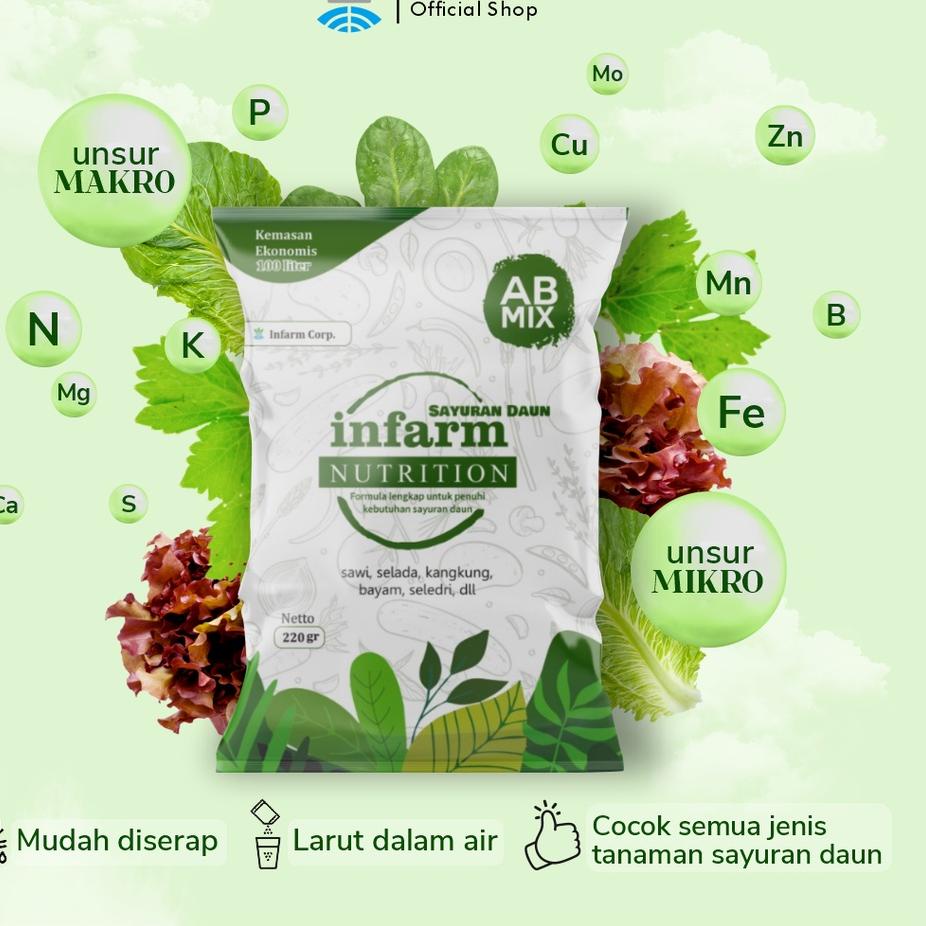 Jual >V44859) INFARM - Nutrisi Ab Mix Sayuran Daun Untuk 100 Liter ...