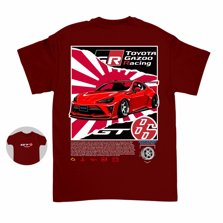 Jual Gilan T Shirt Kaos Baju Distro Anak Gambar Anime Mobil Toyota FT ...