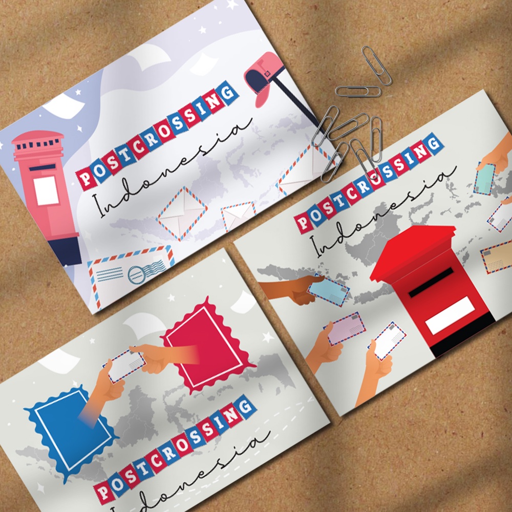 Jual Postcard/ Kartu Pos Postcrossing Indonesia / World Post Day ...