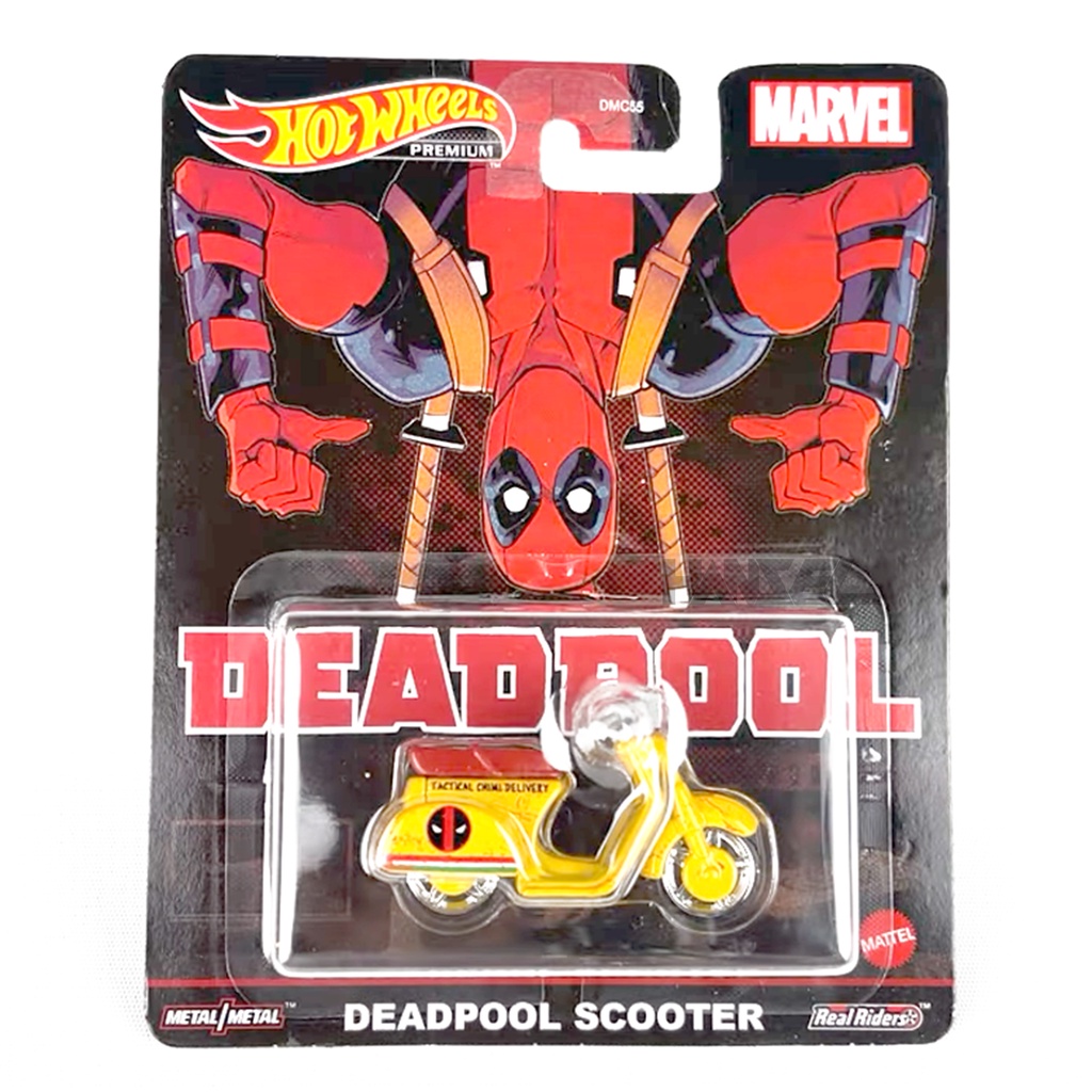 Hot Wheels Premium Pop Culture 2025 - Deadpool Scooter Rouge - Boîte Non Ouverte