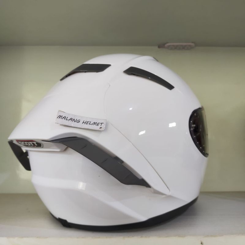 Jual Helm SCOTT Rx7 Solid White (ongkir termurah 2kg) | Shopee Indonesia