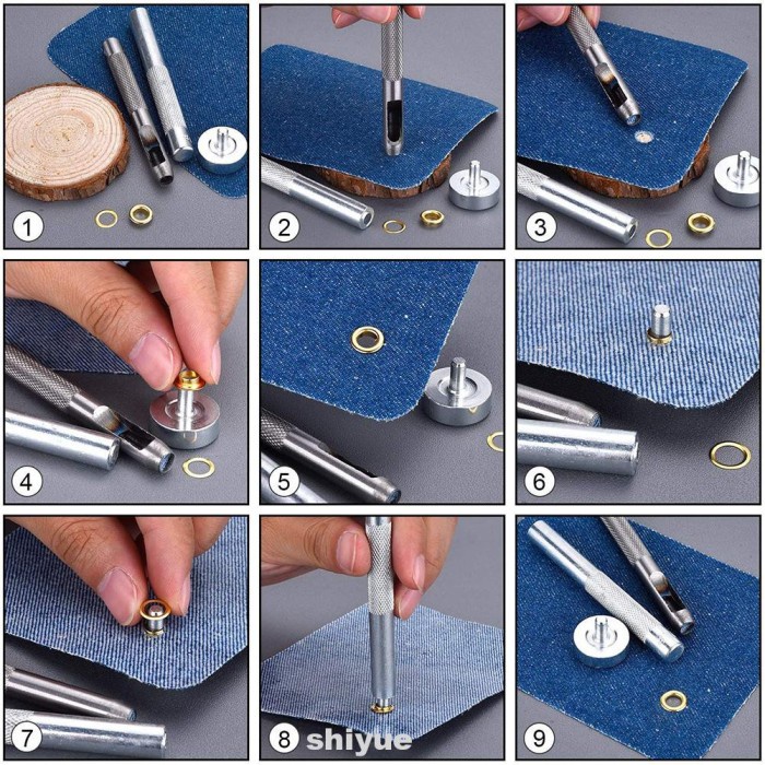 Jual Marbelicy 6Mm Poke Hole Sewing Craft Fixing Copper Tool Multipuose Grommet Kit Shopee