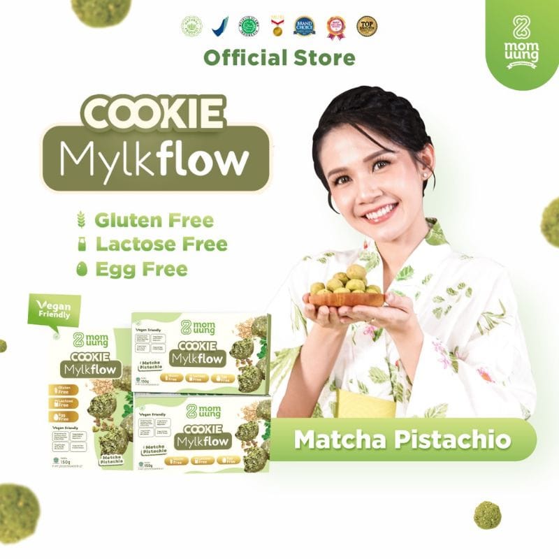 Jual NEW COOKIE MYLKFLOW MOM UUNG 150 GR MATCHA/ CLASSIC COOKIES / Kue