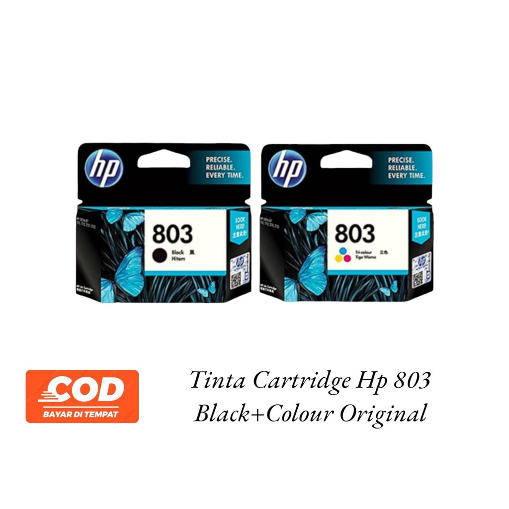 Jual Tinta Cartridge HP 803 Black + Color Original Shopee Indonesia