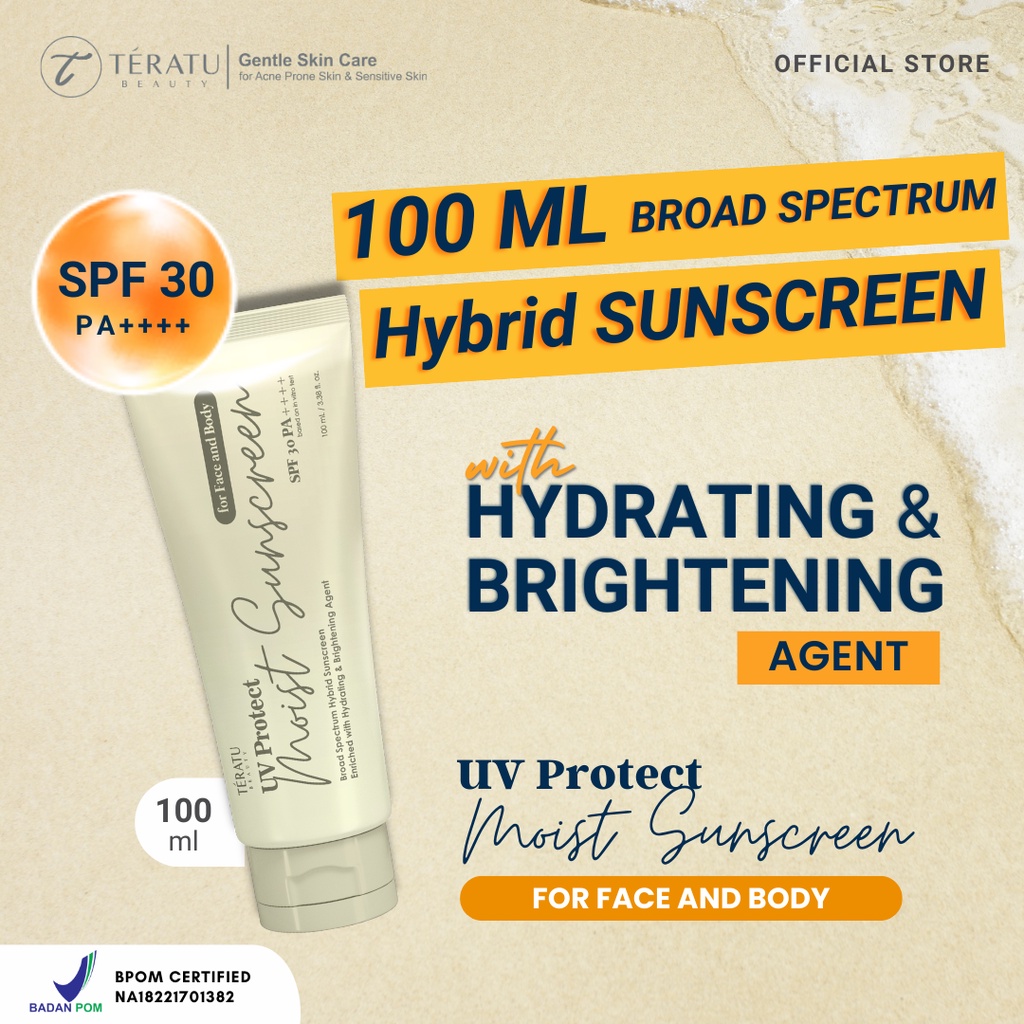 Jual Teratu Beauty Uv Protect Moist Sunscreen Spf Pa For Face And Body Broad Spectrum