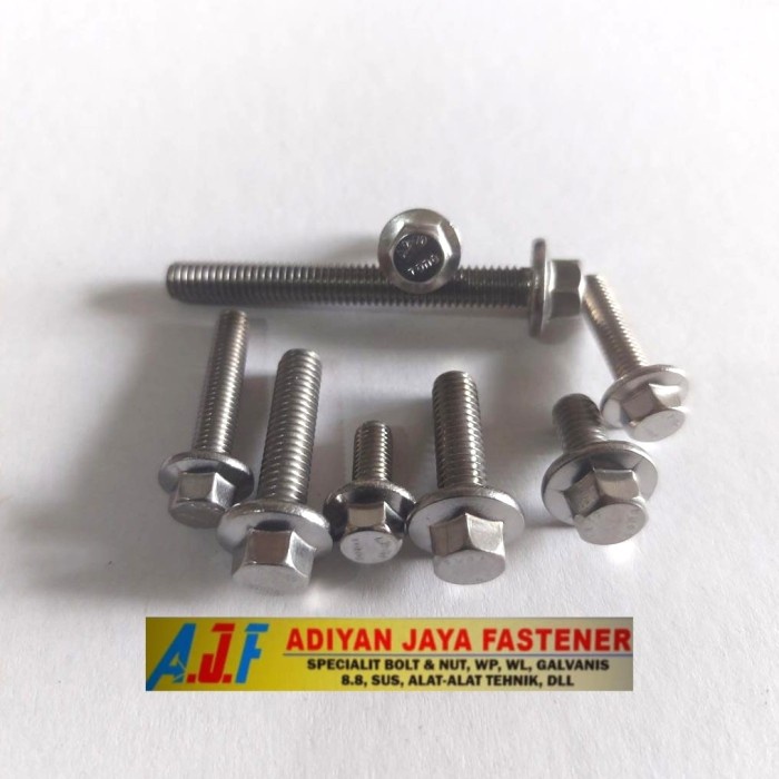 Jual Baut Flange Flange Bolt X P Stainless Steel A Shopee Indonesia