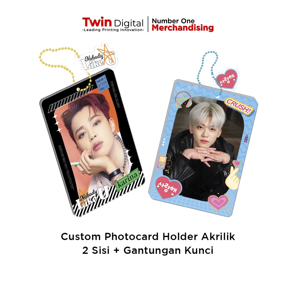 Jual Twindigital Custom Design Photocard Holder Akrilik 2 Sisi Free