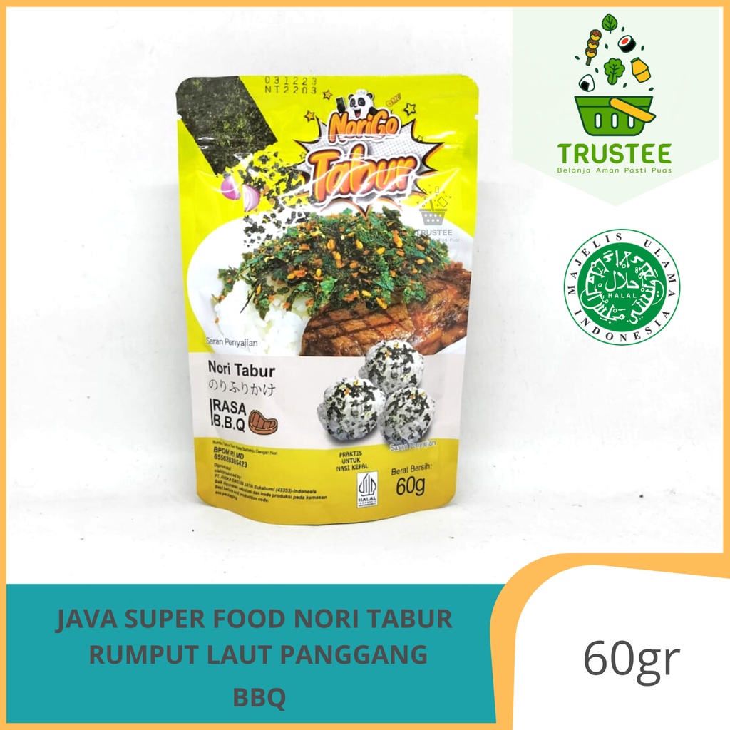 Jual Java Super Food Nori Tabur Rumput Laut Panggang 60gr HALAL