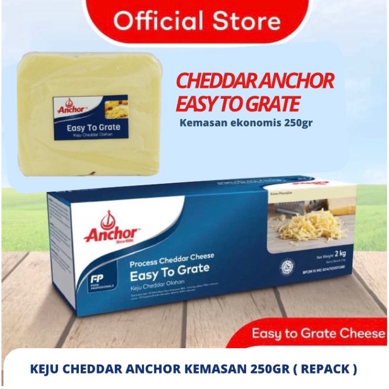 Jual Keju cheddar anchor 250gr Keju Cheddar Anchor Easy To grate 250gr ...