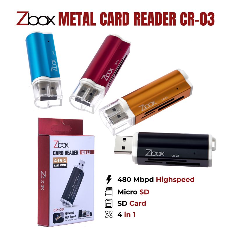 Jual Card Reader Zbox Metal Aluminum Housing 4in1 High Speed CR-02 CR ...