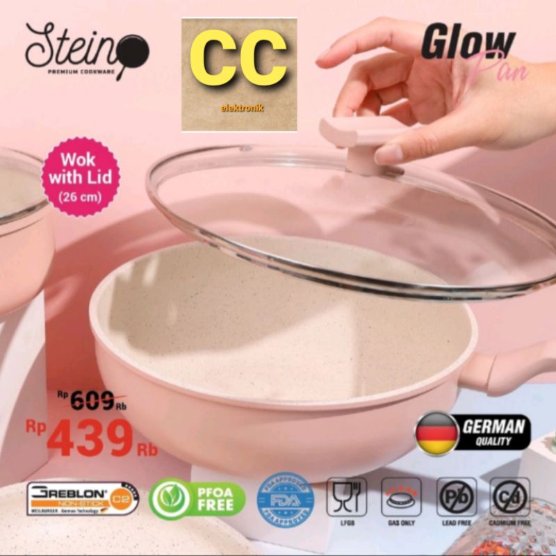 Jual Steincookware stein cookware GLOWPAN wok frypan sauce pan GLOW