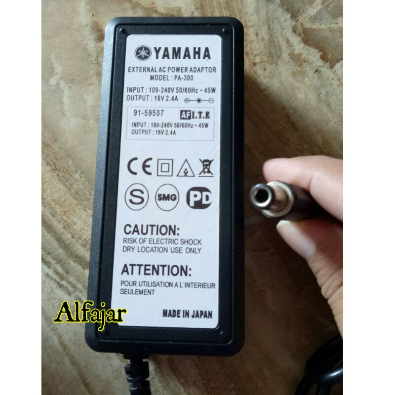 Jual Adaptor 16V 2,4A Charger Keyboard Yamaha model PA300 Shopee