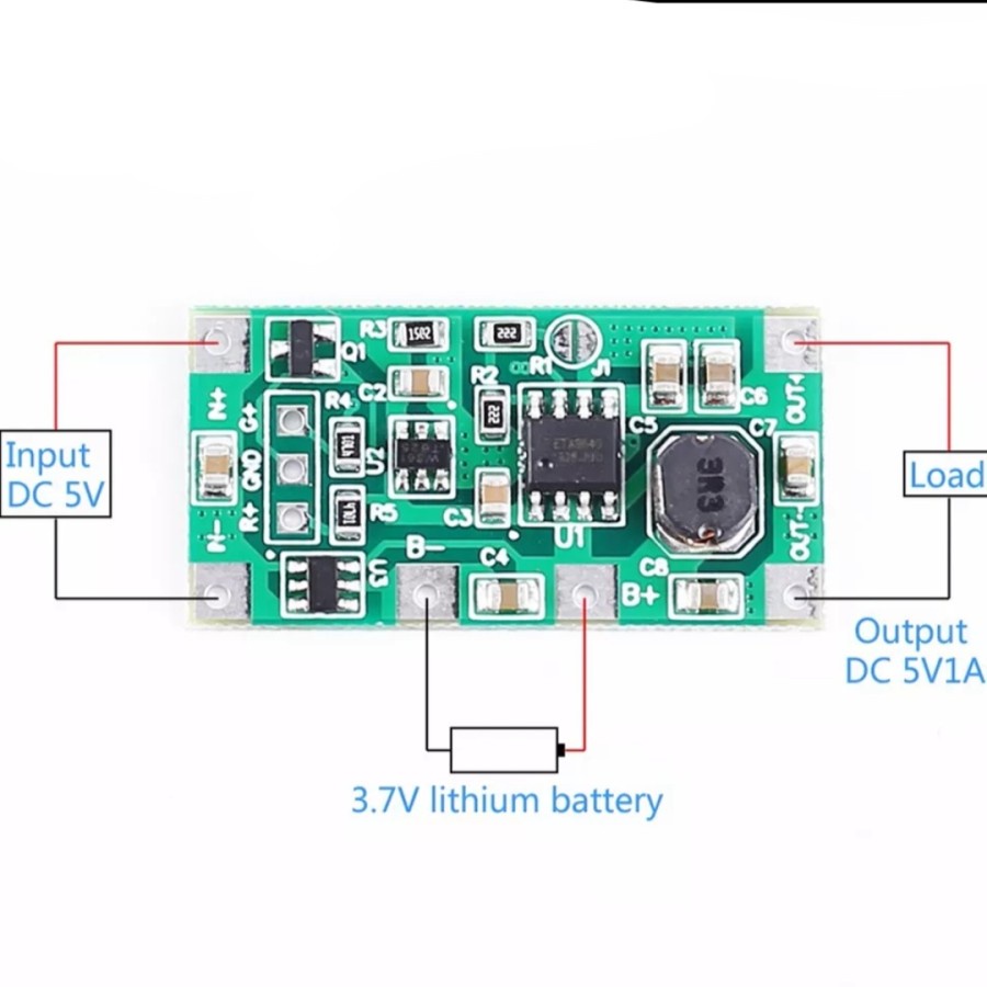 Jual modul ups 5v dengan baterai 18650 / power supply emergency mati