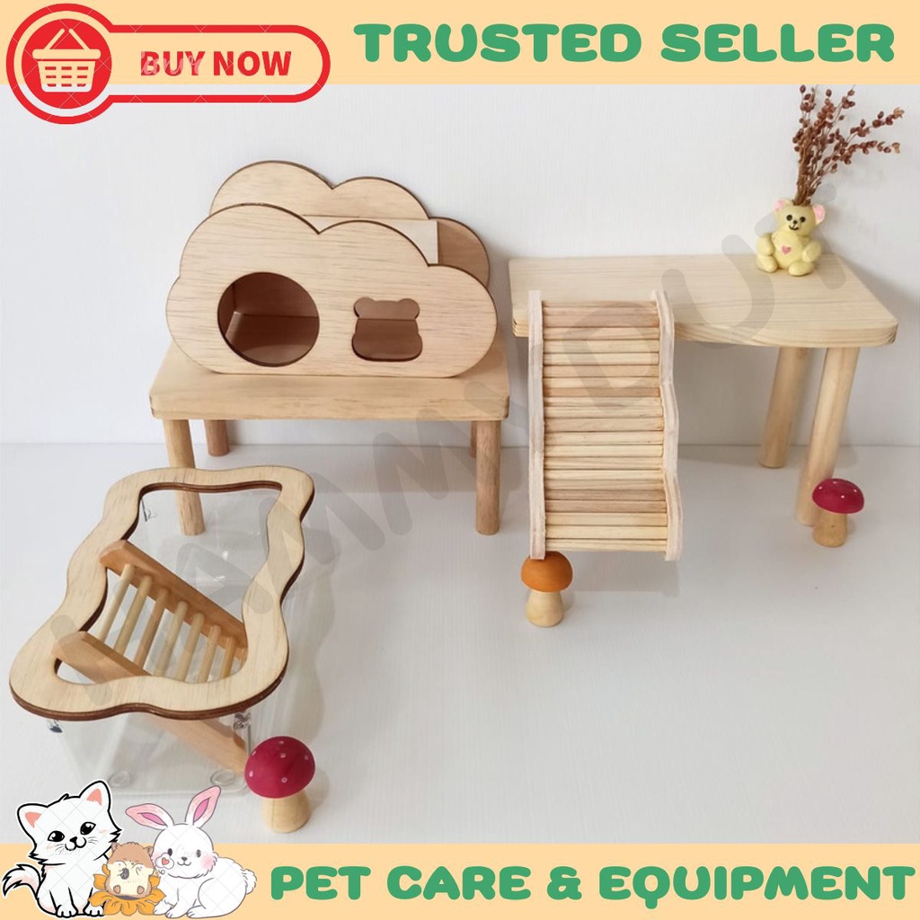 Jual Set Perlengkapan Dekorasi Kandang Meja Platform Tangga Jembatan