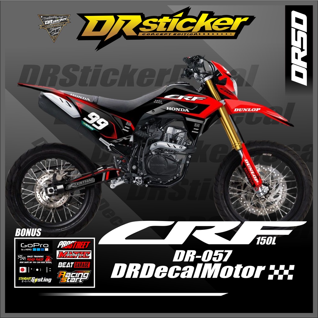 Jual Decal Sticker Motor Cross Crf L Fullbody Dekal Stiker Crf L Desain Supermoto