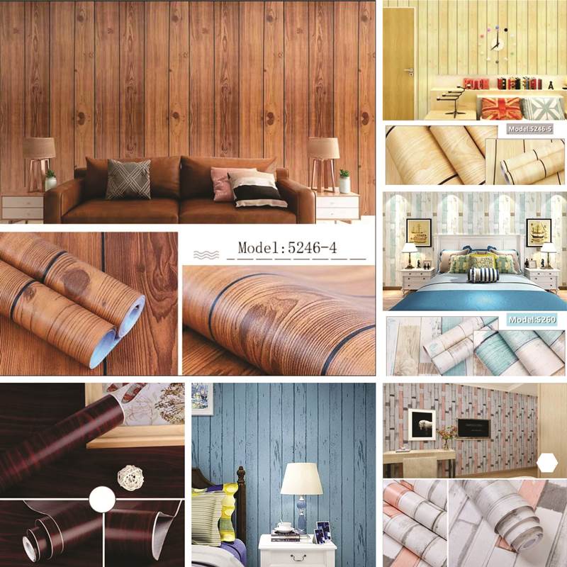 Jual Wallpaper Sticker Dinding Motif Kayu 10m / real ukuran 45cm x 89m