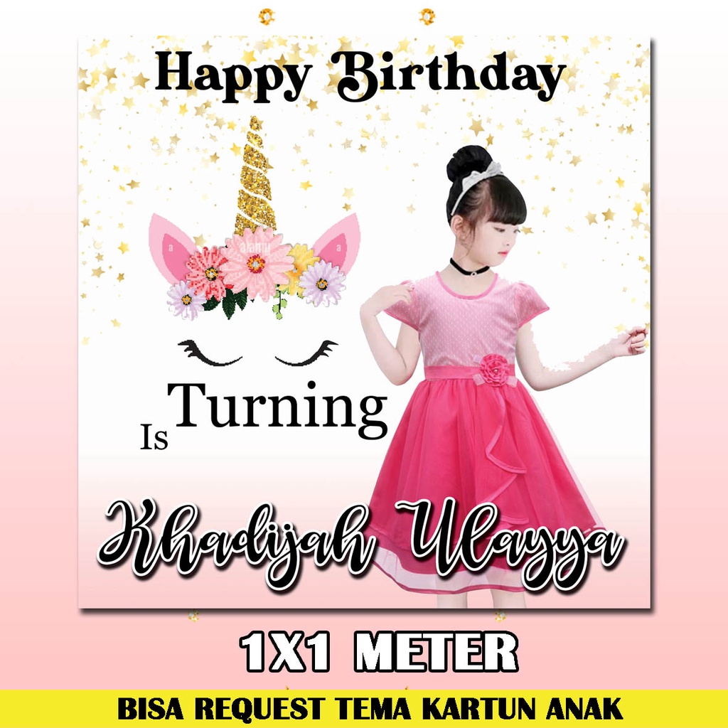 Jual UNICORN BANNER ULANGTAHUN BENNER BENER BANER ULTAH SPANDUK SEPANDUK BIRTHDAY WALLPAPER