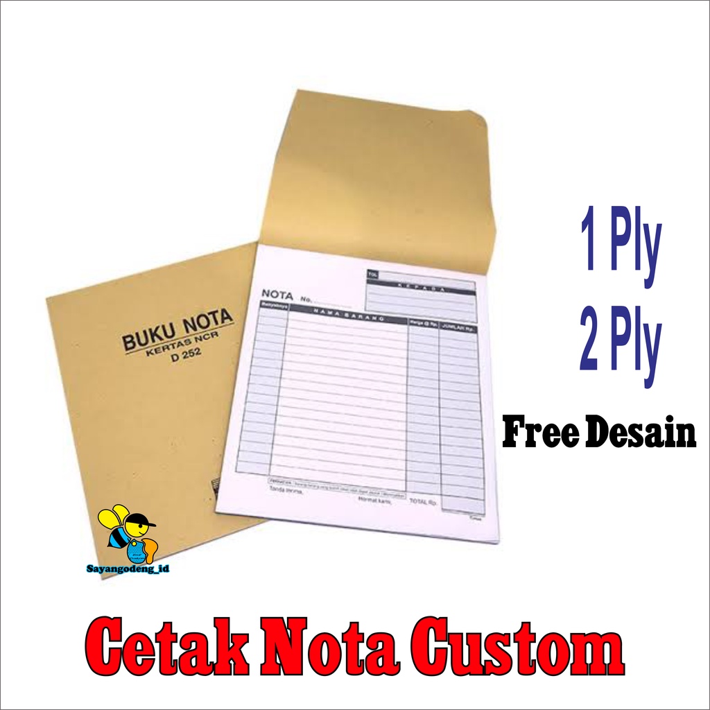 Jual CETAK NOTA 1 RIM 1 PLY / RANGKAP (NOTA/ surat jalan , form ) 1ply ...