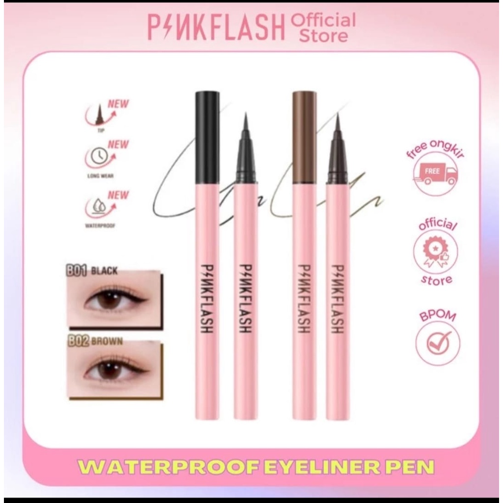 Jual PINKFLASH Waterproof Easy Eyeliner | Shopee Indonesia