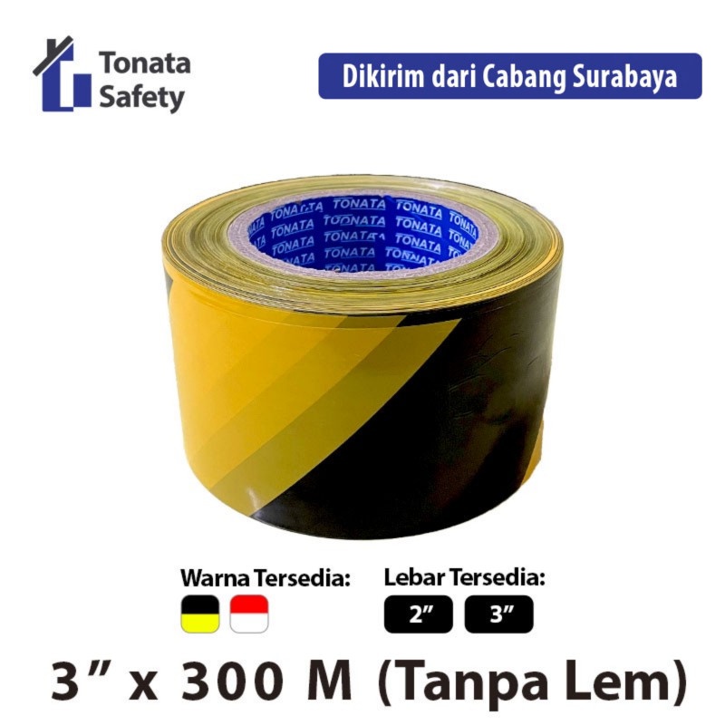 Jual Police Line Kuning Hitam / Garis Polisi 3 Inchi x 300 Meter ...