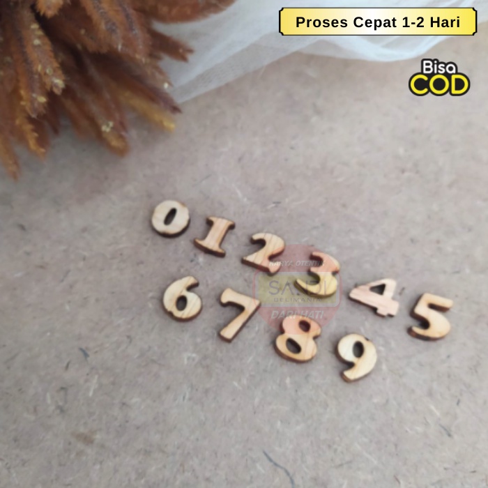 Jual Chipboard Angka 0-9 Abjad / Huruf kayu timbul laser cut hiasan ...