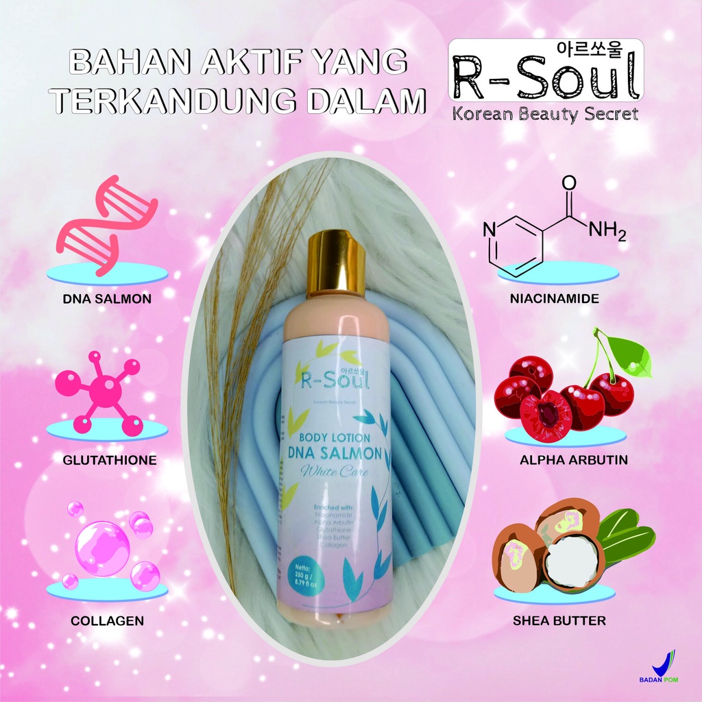 Jual (Original BPOM) Body Lotion DNA Salmon RSOUL Mengandung Kefir