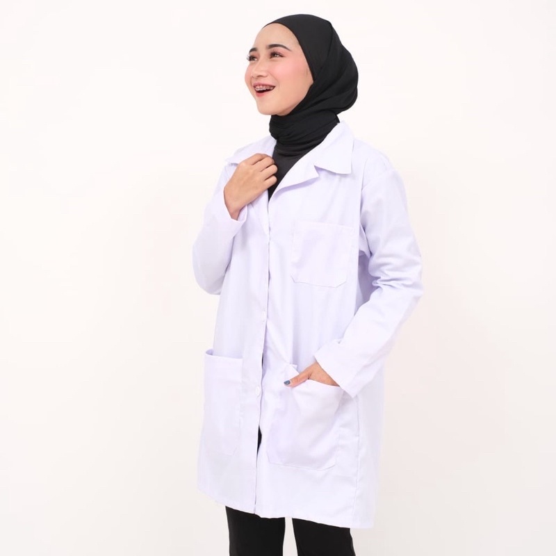 Jual ( COD ) JAS LABORATORIUM Lengan panjna JAS LAB BAJU LAB - toko oxi ...