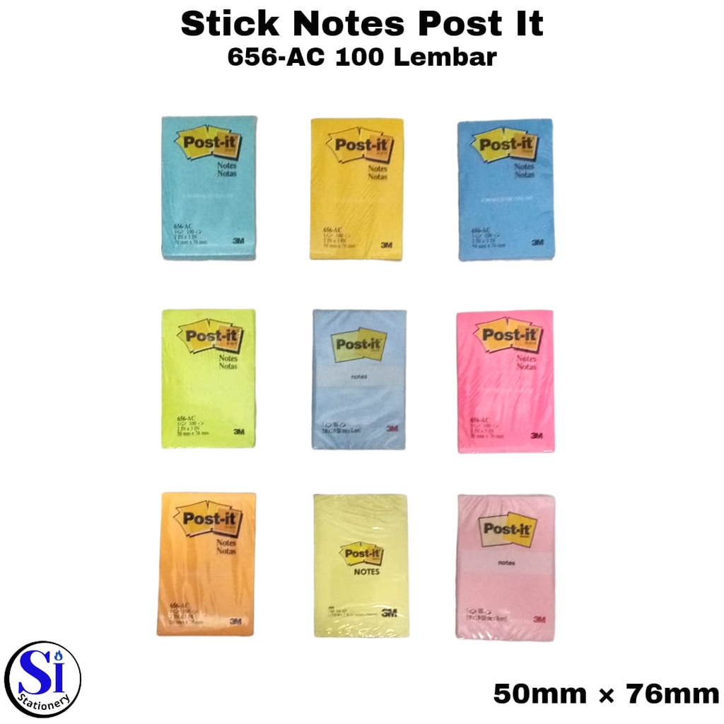 Jual Sticky Note Post-it 3M 656-AC/1CY/1MP/1CB 100 lembar | Shopee ...
