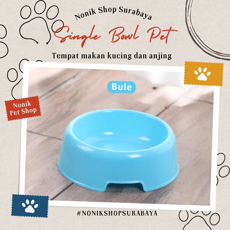 Jual TEMPAT MAKAN Single Bowl Kucing Anjing Anti Selip Mangkok Makanan ...