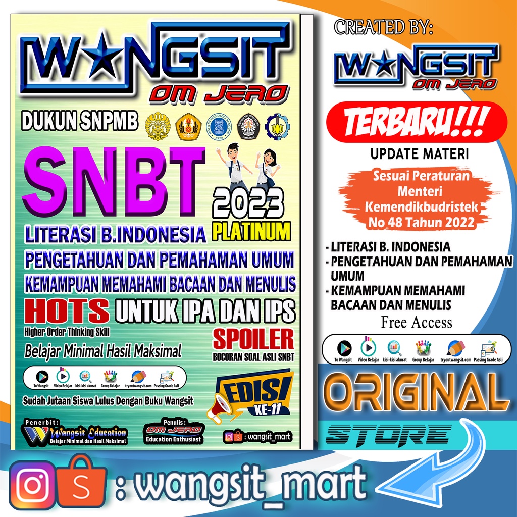 Jual Ori Snbt Tps Literasi B Indonesia Buku Wangsit Om Jero Snbt Shopee Indonesia