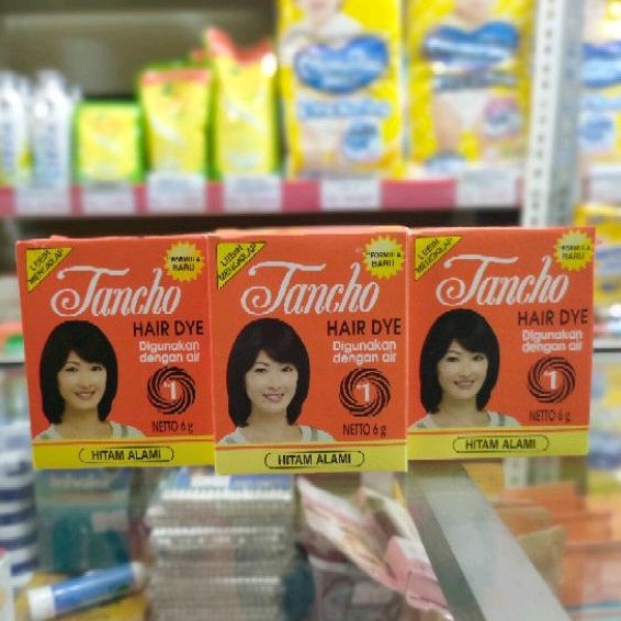 Jual TANCHO HAIR DYE 6 GRAM / NATURAL BLACK / PEWARNA RAMBUT WARNA