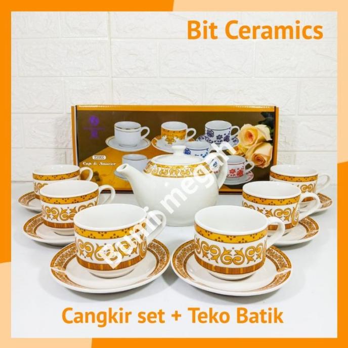 Jual Rmm 598 Tea Set Keramik Cangkir Tatak Dan Teko Keramik Motif Rg64654r Shopee Indonesia 7720