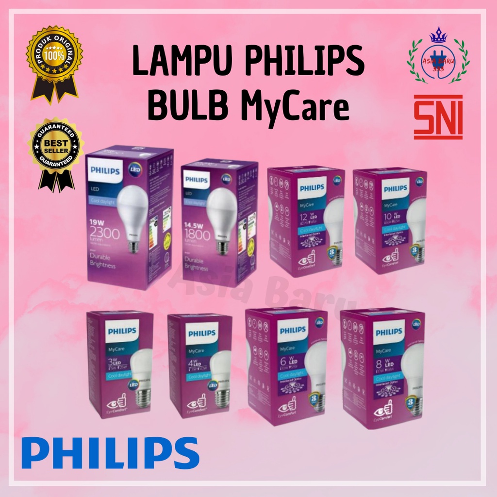 Jual Philips Lampu Led Bulb Mycare 3w 4w 6w 8w 10w 12w 145w Shopee Indonesia 7332