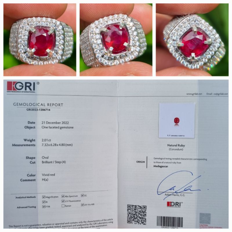 Jual Natural Vivid Red Ruby Top Color Hq Sertifikat Crt Shopee Indonesia