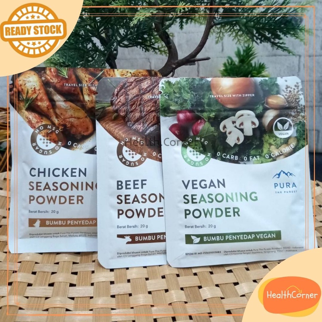 Jual Pura Premium Seasoning Chicken / Beef / Vegan SACHET 20 GR Bumbu ...