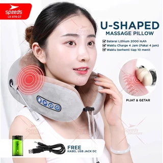 Speeds Bantal Pijat Leher U-Shaped 3 Level Pijat