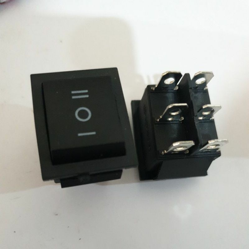 Jual SAKLAR HITAM SWITCH 6P ON OFF ON UKURAN BESAR | Shopee Indonesia
