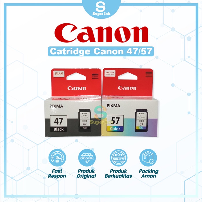 Jual Catridge Printer Canon 47/57 Warna Original E400,E460,E3170,E3177 ...