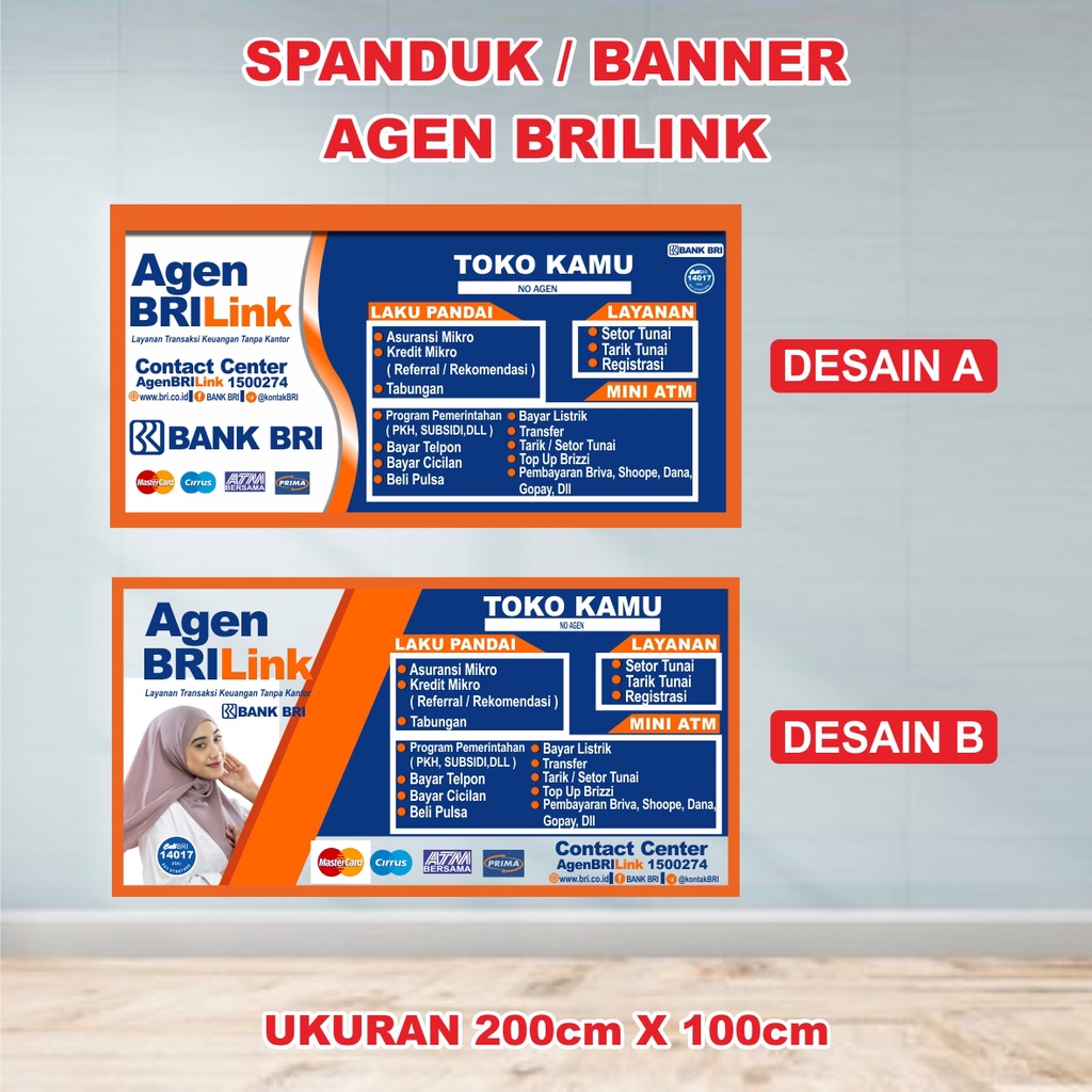 Jual Banner Spanduk Agen Brilink Custom Nama Toko Shopee Indonesia