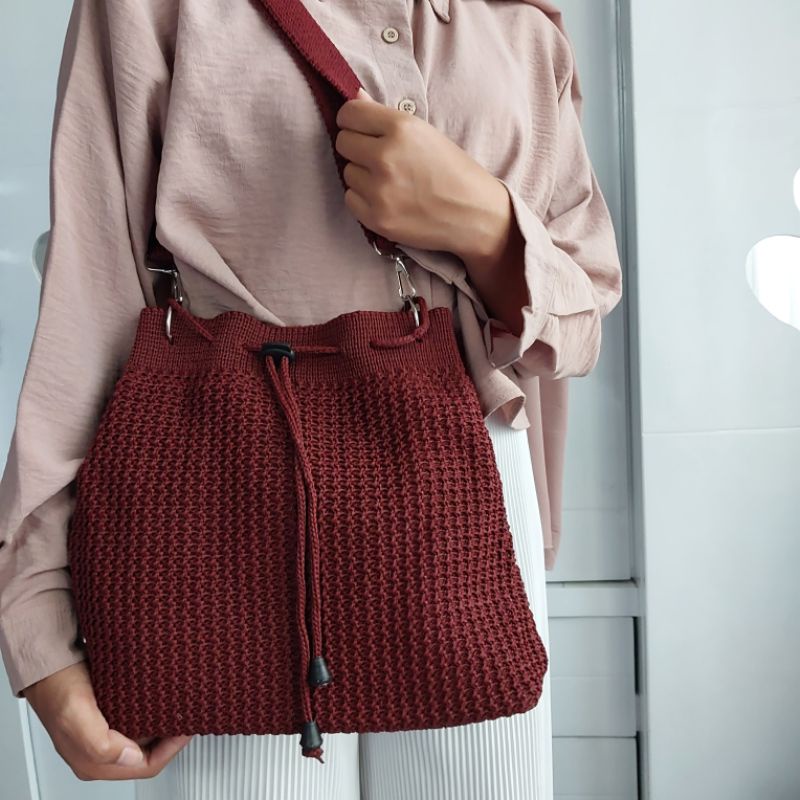 Jual Tas Selempang Rajut | Selempang Milano | Shopee Indonesia
