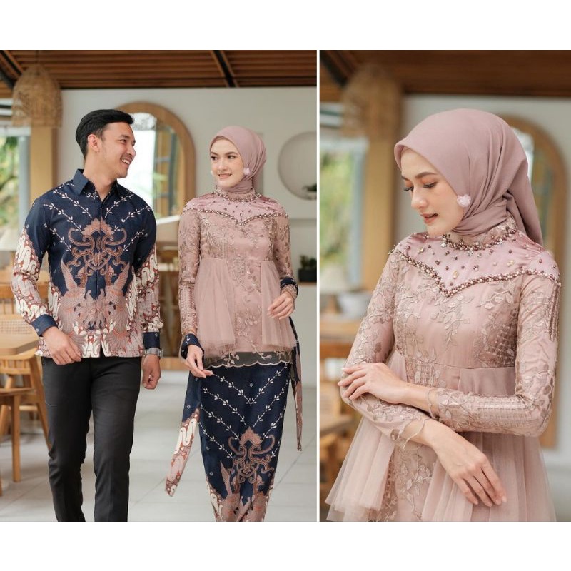 Jual KEBAYA LAMARAN TUNANGAN SET COUPLE KEBAYA WISUDA SET COUPLE BAJU