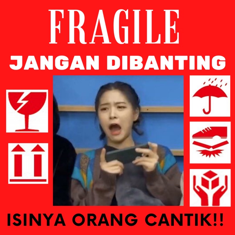 Jual STICKER LABEL FRAGILE KPOP PAKET KOREA LUCU ITZY JYP SHIN RYUJIN ...