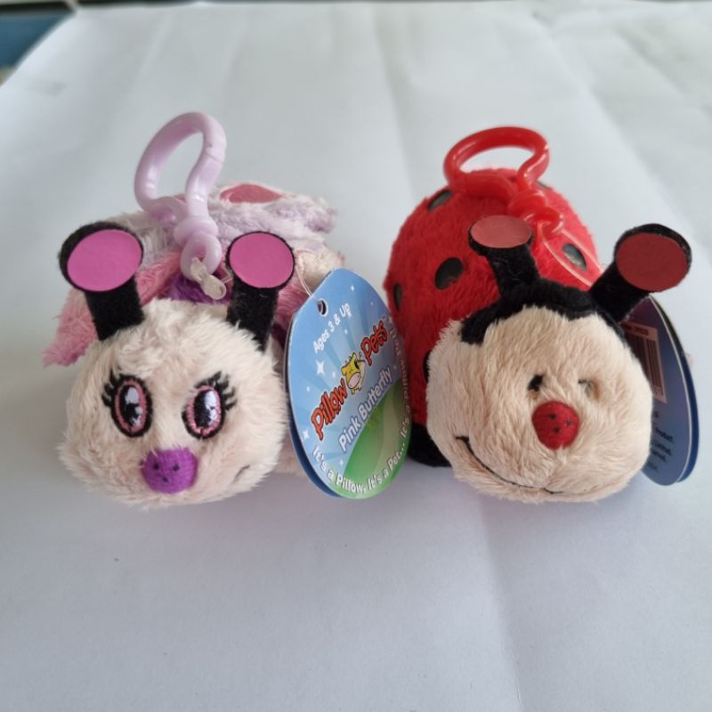 Ladybug Pillow Pet Keychain Voice Box Plush Toy With Voice