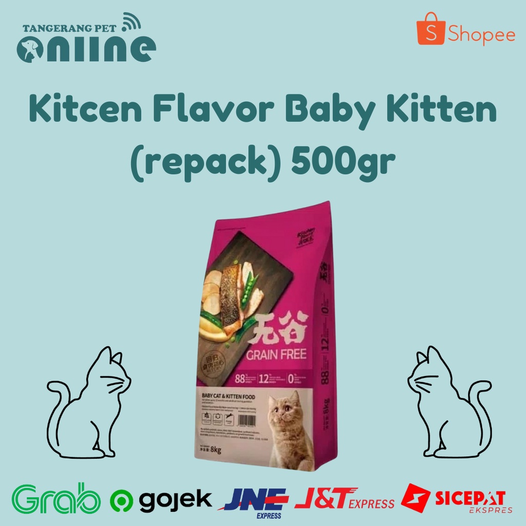 Jual Kf kitchen flavor kitten 500gr makanan kucing baby cat makanan